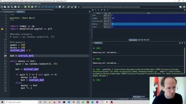 Win at Roulette using Python and NumPy