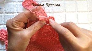 Обвязка края изделия крючком - Зеркальный рачий шаг + Петелька для пуговицы крючком