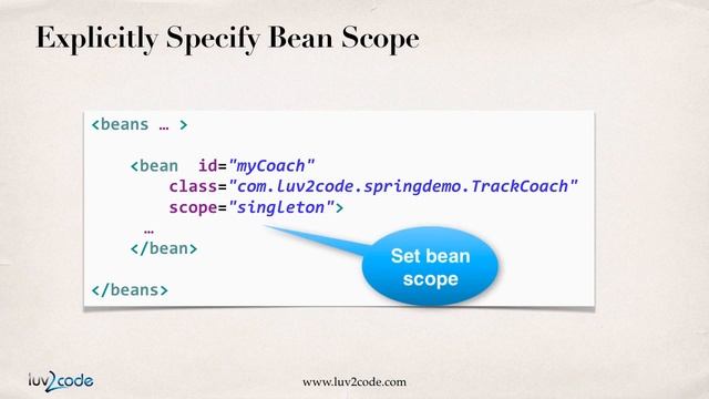 Bean Scopes - Overview - Spring Framework Tutorial смотреть онлайн
