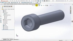 Как нарисовать винт с шестигранной головкой SolidWorks. 3d моделирование, уроки, работа и курс.