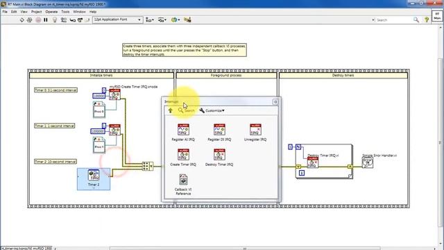 LabVIEW code: Timer-driven background process using interrupt request (IRQ) (walk-through) смотреть онлайн