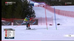 Ski Alpin Men's last Slalom 2023 - Soldeu 1.run Highlights