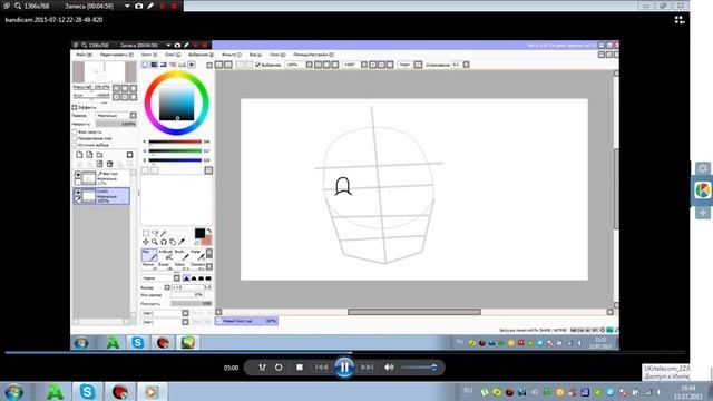 Как рисовать в Sai красиво мышкой #1 смотреть онлайн