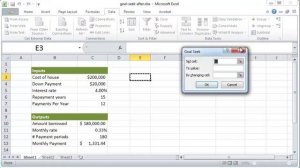 Use goal-seek in Excel 2010