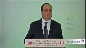 Hollande explique que le réchauffement provoquera tsunami et tremblements de terre