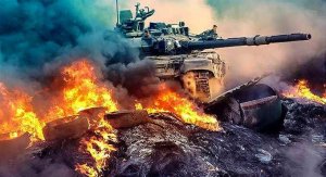Танковый бой.