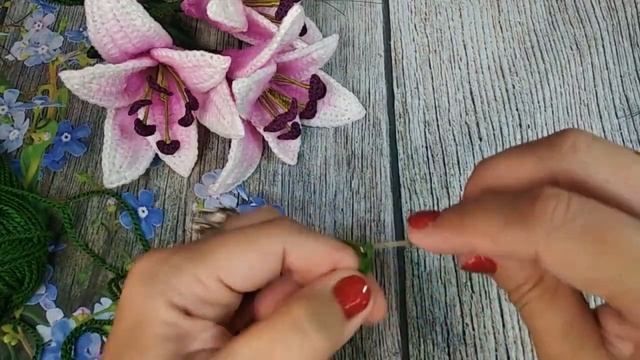 Лилия  мастер класс крючком