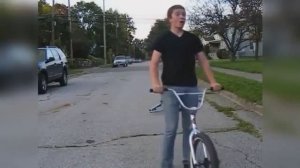 Прикольный велосипедист