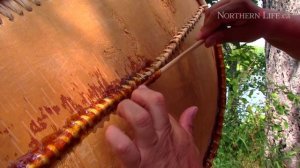 Building a birch-bark canoe