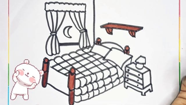 How to draw furniture for kids | Как рисовать мебель | Mebelni qanday chizish kerak смотреть онлайн