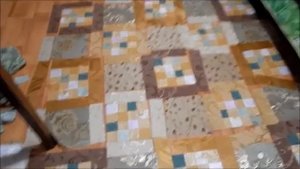 лоскутное покрывало из квадратов  часть 3