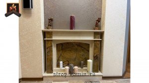 Декоративный камин из мрамора в московскую квартиру от мастеров компании Строй-Камин к Новому Году!