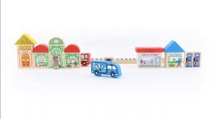 конструктор детский деревянный томик транспорт