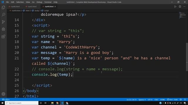 Strings in JavaScript | Web Development Tutorials #49