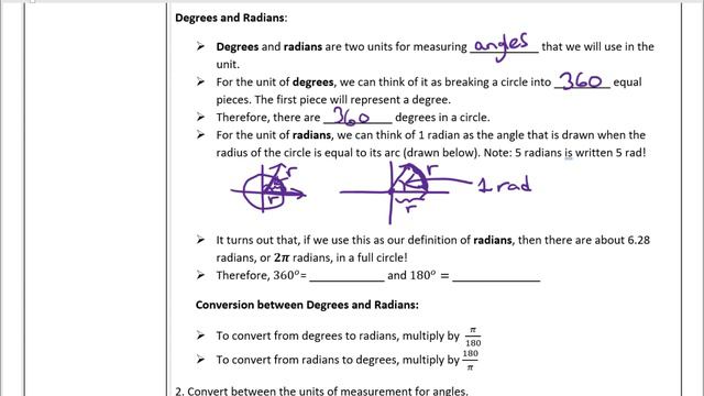 Angles in Degrees and Radians смотреть онлайн