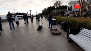 трубач и собака подпевает/Ялта набережная/ Виктор Малиновский