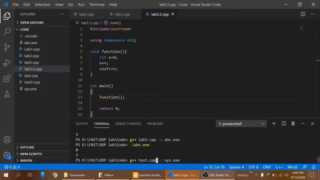 OOP lab 3 Static/non-static, Constructor, Destructor in C++ Class in HINDI/URDU