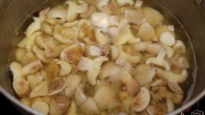 Маслята жаренные с луком и чесноком