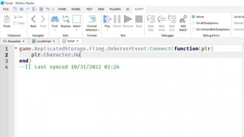 How to make a fling script in roblox!