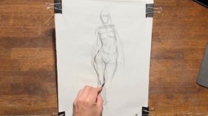 Figure Drawing timelapse #6. 8 min pose