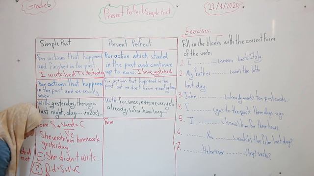 Grade 6 / English / present perfect,simple past / labna abrahim смотреть онлайн
