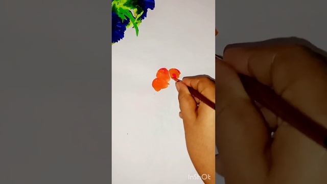 Super Easy 3 One Stroke Flower Paintings ?  #shorts #satisfying #onestrokepainting  #flowers