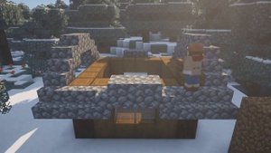 Minecraft | Красивый СТАРТОВЫЙ домик в тайге