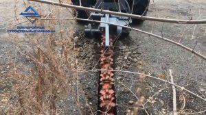 Работа траншеекопателя на тракторе МТЗ