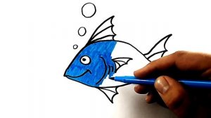 Раскраска РЫБА | Как рисовать рыбу | Мультик РЫБКА