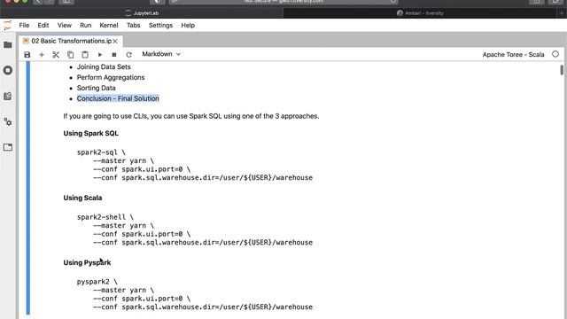 Spark SQL - Basic Transformations - Basic Transformations