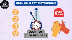 High Quality 70 BPM  4/4 Metronome Beats Tempo Rhythm