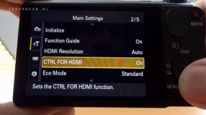 Sony DSC-HX20V MENU settings