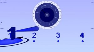 4/4 with decreasing click - fades away to silence every four measures. From "Beyond the Metronome"