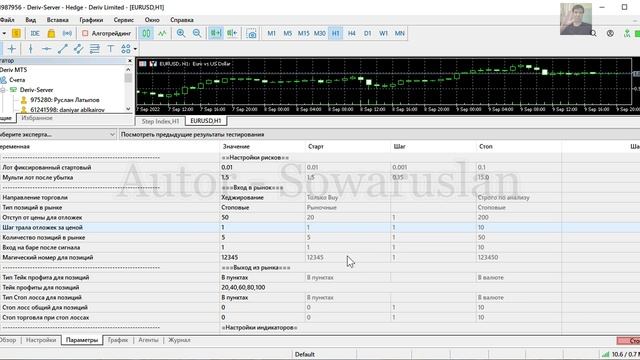 Робот Win Streak mt5. Настройки робота на актив валютной пары EURUSD.mp4