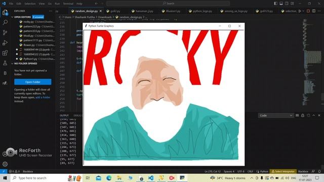 5 Amazing?Random graphics generator using Python  Myths Explored???? #viral #trending #viral #codin