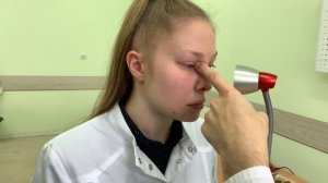 Исследование слезного мешка на наличие содержимого