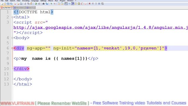 AngularJS Arrays in English And AJS Expressions vs JS Expressions-vlr training