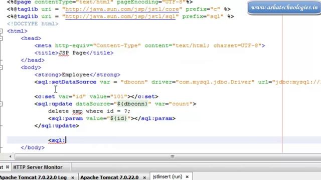 JSTL Tutorials for beginners 8 how to delete record from database using jstl tags part 2 смотреть онлайн