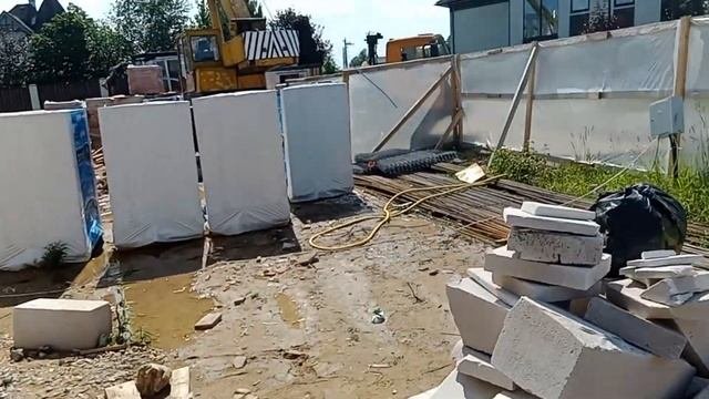 Устройство теплой отмостки с пандусом