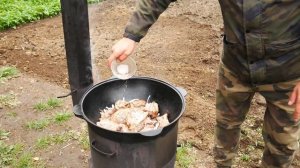 4 ВИДА МЯСА. МЯСНОЕ АССОРТИ В КАЗАНЕ НА КОСТРЕ