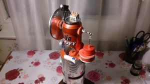 Двигатель Стирлинга из банок с генератором (1 версия)