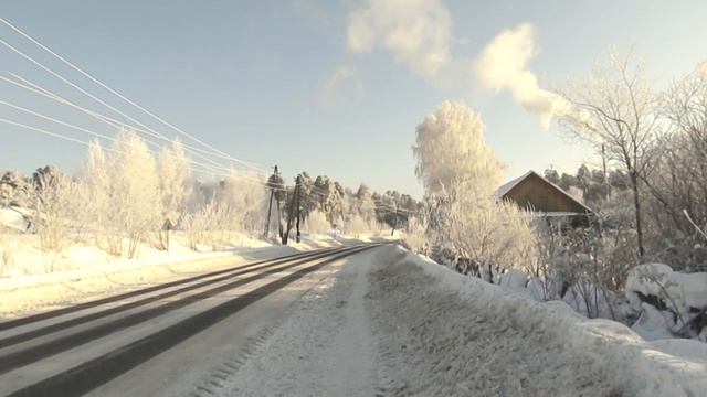 Прогулка по поселку деревенского типа Васильево в январе. смотреть онлайн