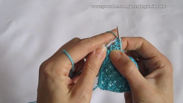 Вязание спицами. Узор "Ежевика". смотреть онлайн