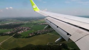 Посадка в Домодедово Boeing 737-800 S7 Airlines
