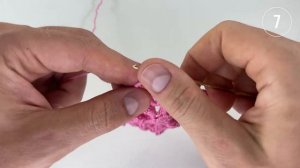 Квадратная салфетка крючком, Эльза, 5-8