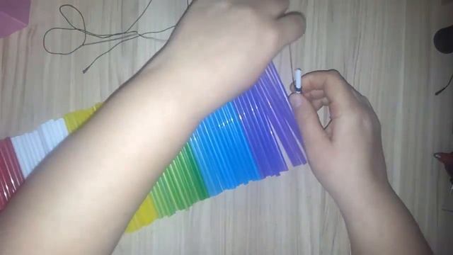 КАК СДЕЛАТЬ СПИРАЛЬ ДЛЯ УКРАШЕНИЯ / ИЗ ТРУБОЧЕК ДЛЯ КОКТЕЙЛЯ/drinking straw spiral hanging