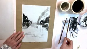 Монохромная живопись. Простая техника рисования