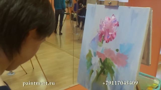 урок живописи для взрослых в спб букет