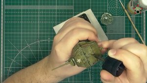 Покраска модели танка Stuart в 1/35. Ч.XII Смывка. Painting WW2 US Stuart tank model P.XII