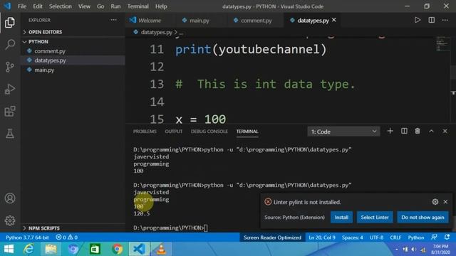 Python Crash Course 4 - Data types